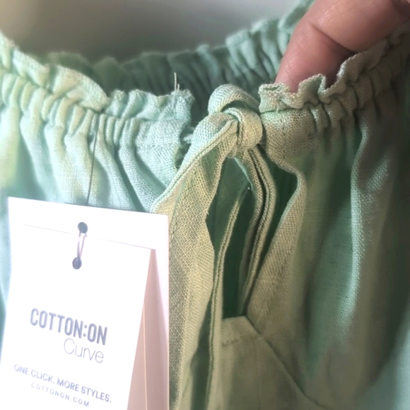 Cotton on Curve Mint green off the shoulder dress Size 18 New with tags - Picture 8 of 16